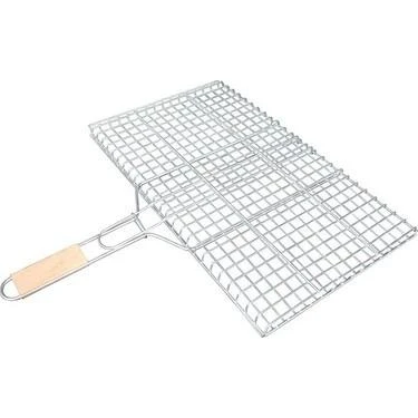Ahşap Saplı Lüx Mangal Tel Izgarası 30x40 cm (Balık-Et-Tavuk) - 2