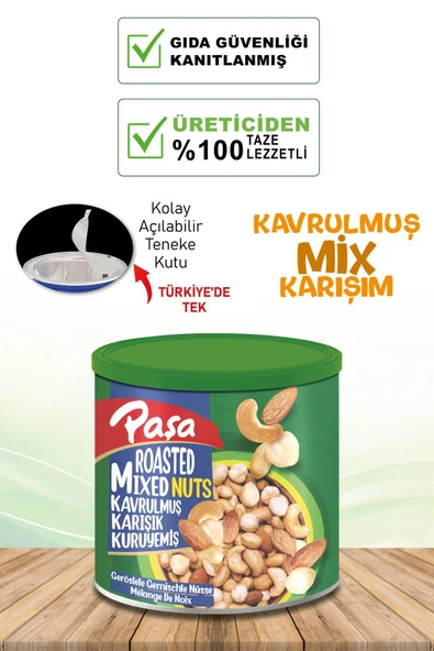 Kavrulmuş Karışık Kuruyemiş Teneke Kutu 150 gr