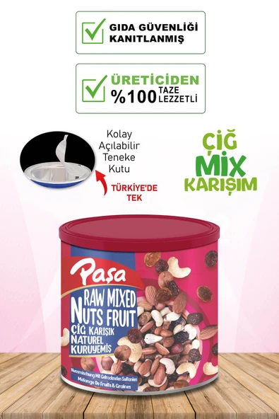 Çiğ Karışık Kuruyemiş Teneke Kutu 150 gr