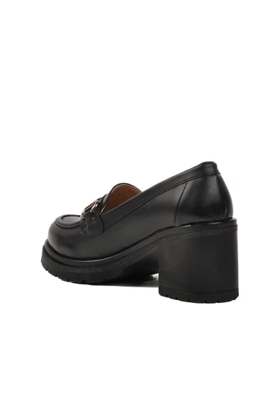 Aspor Siyah Topuklu Kadın Casual Ayakkabı - Resim 4