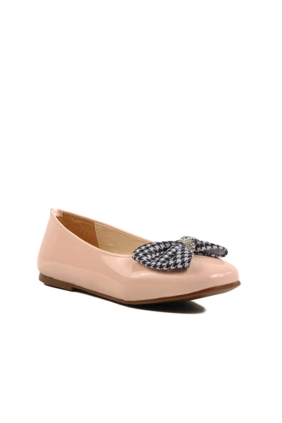 Aspor Pudra Rugan Fiyonk Kurdeleli Kız Çocuk Babet - Resim 3