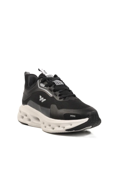 Walkway Siyah Memory Foam Hafif Fileli Kadın Spor Ayakkabı - Resim 3