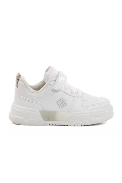 Pepino Beyaz Gümüş Cırtlı Unisex Çocuk Spor Ayakkabı