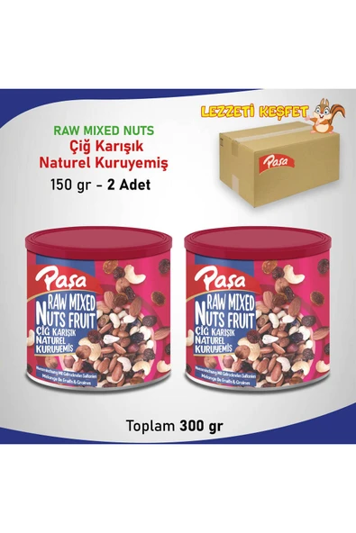 Çiğ Karışık Kuruyemiş Teneke Kutu 150 gr x 2 Adet (300 gr) - 3