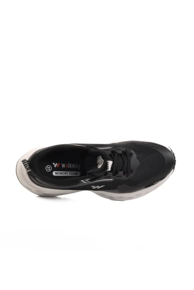 Walkway Siyah Memory Foam Hafif Fileli Kadın Spor Ayakkabı - Resim 4