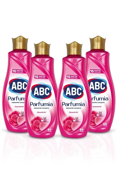 ABC Parfumia Romantik Gül Konsantre Yumuşatıcı 1440 Ml 4'lü Seti - 2