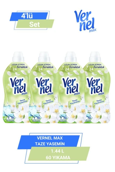 Vernel Max Taze Yasemin 1.44l 60 Yıkama 4'lü Set