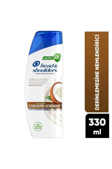 Head&Shoulders Şampuan Derinlemesine Nemlendirici Hindistan Cevizi 1in1 330 ml