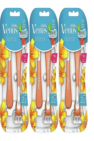 Gillette Venus Gilette Riviera Kadın Tıraş Bıçağı 2'li X 3 Paket