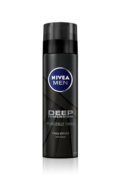 NIVEA Tıraş Köpüğü Deep Dimension Aktif Karbon 200ml 2'li Paket - 2