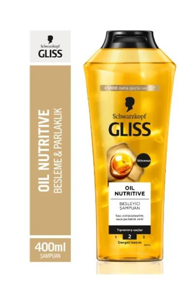 Gliss Oil Nutritive Şampuan 400ml x 4'lü Set - 2