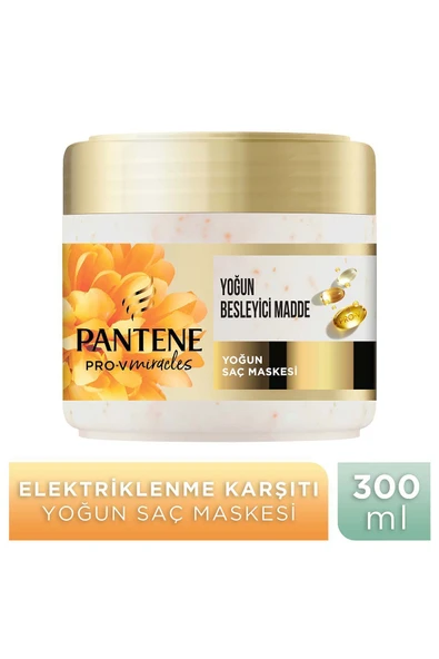 Pantene PRO-V MIRACLES Frizz No More Elektriklenme Karşıtı Maske Kuru ve Kıvırcık Saçlar İçin 300ML
