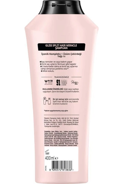 Gliss Split Hair Miracle Şampuan 400 Ml x 6 Adet - Resim 4