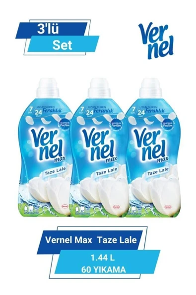 Vernel Max Taze Lale 1.44 L 60 Yıkama 3'lü Set