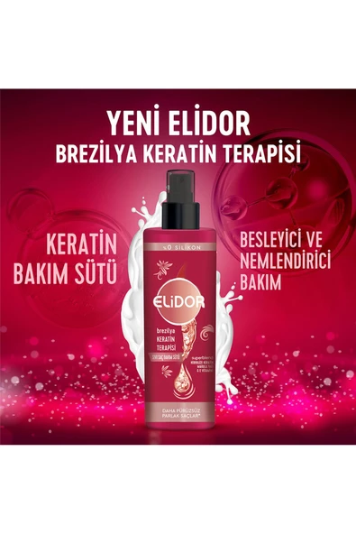 Elidor Sıvı Saç Bakım Sütü Brezilya Keratin Terapisi 200 ml X2 - 3