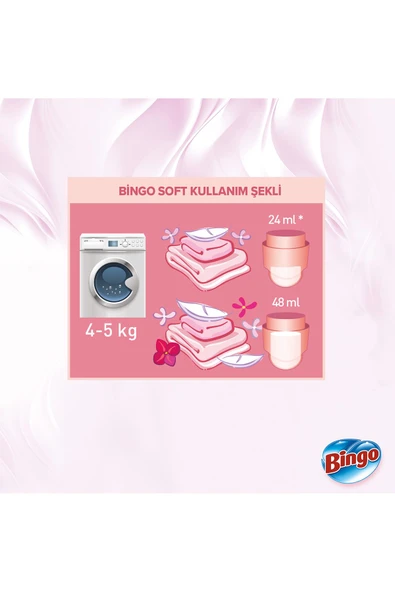 Bingo Soft Konsantre Çamaşır Yumuşatıcısı Manolya 1440 ml X 4 Adet - 5