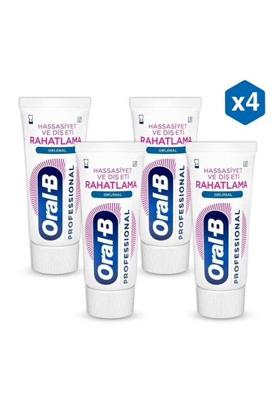 Oral-B Professional Hassasiyet Ve Diş Eti Rahatlama Orijinal Diş Macunu 50 Ml 4'lü Paket