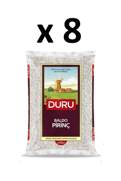 Duru Baldo Pirinç 2000 gr x 8 Adet ( 1 Koli )