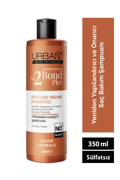 Urban Care No.2 Bond Plex Restore Repair Yıpranma Karşıtı Saç Bakım Şampuanı-350 Ml-sülfatsız
