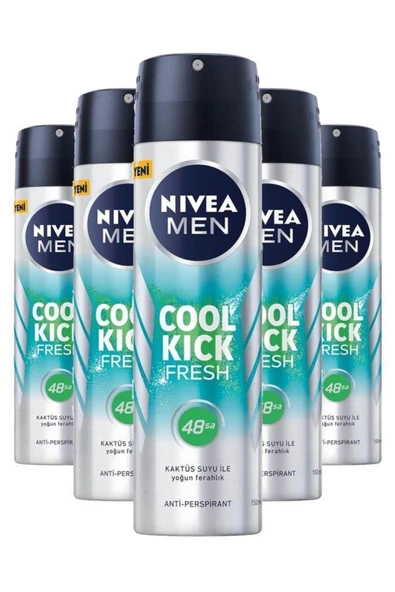 NIVEA Cool Kick Fresh Erkek Deodorant 150 Ml X5