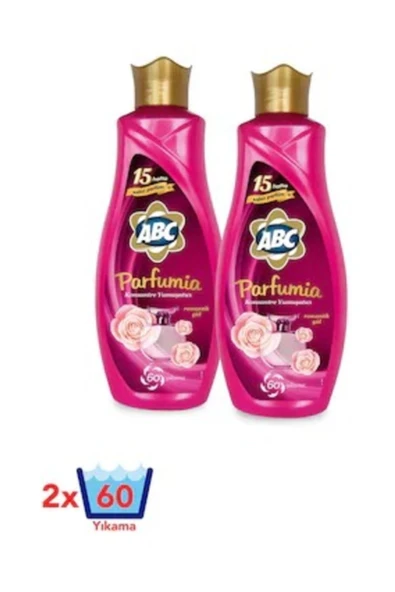 ABC Parfumia Sıvı Konsantre Çamaşır Yumuşatıcısı 1440 ml x 2 Adet Romantik Gül
