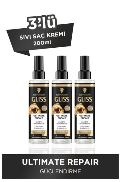Gliss Sıvı Saç Kremi 200ml Ultimate Repair X3