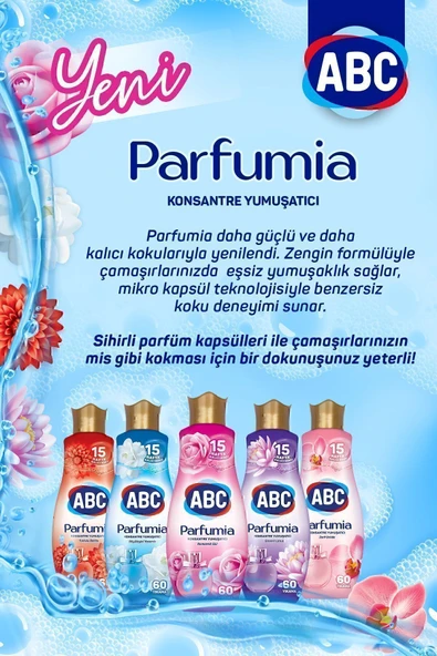 ABC Parfumia Konsantre Çamaşır Yumuşatıcısı Romantik Gül 4 X 1440 ml - 2