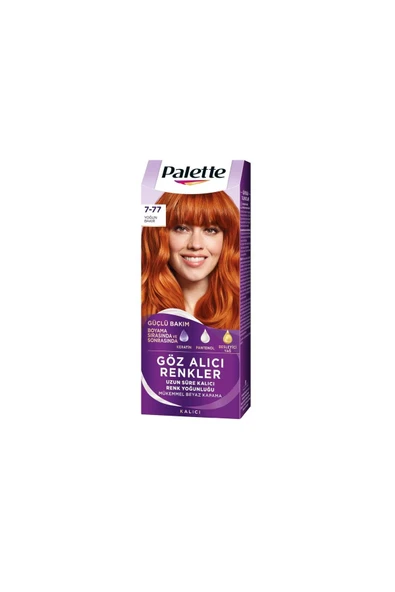 Palette Göz Alıcı Renkler Saç Boyası 7-77 Yoğun Bakır 50 ml