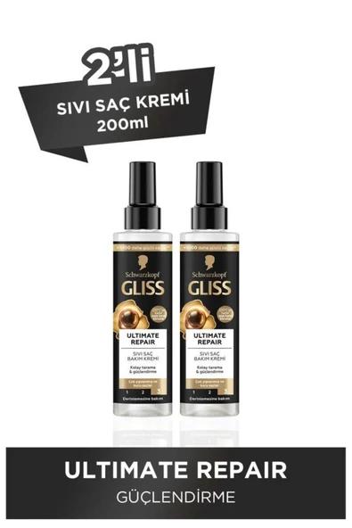 Gliss Sıvı Saç Kremi 200ml Ultimate Repair X2