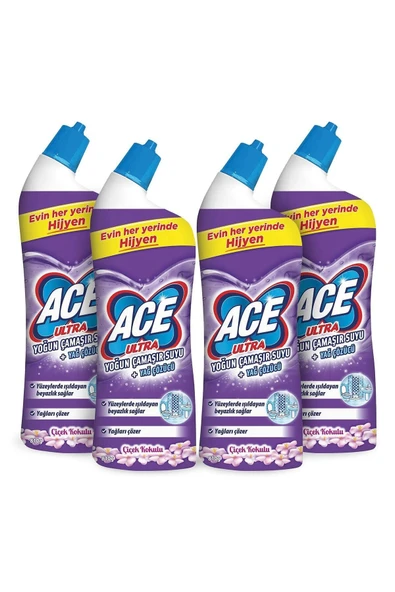ACE Ultra Power Jel Kıvamlı Çamaşır Suyu Çiçek Kokulu 810g x 4