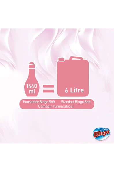 Bingo Soft Konsantre Çamaşır Yumuşatıcısı Manolya 1440 ml X 4 Adet - 6