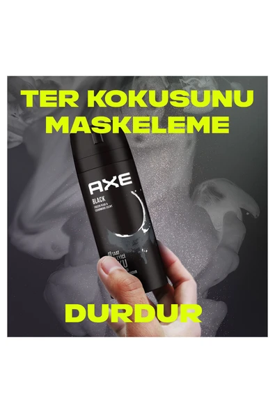 Axe Erkek Deodorant & Bodyspray Black 48 Saat Etkileyici Koku Vücut Spreyi 150 ml X3 Adet - 3