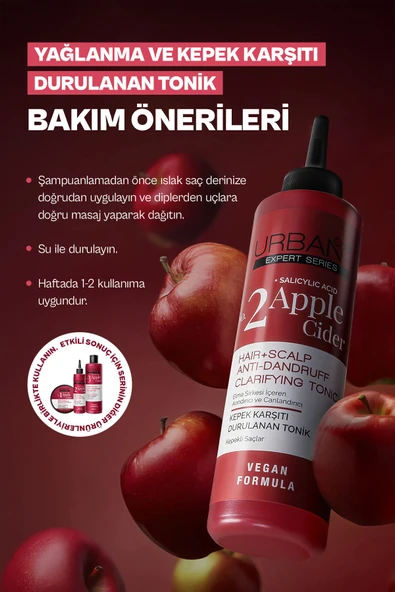 Urban Care No.2 Expert Apple Cider Kepek Karşıtı Durulanan Tonik-200 ml-vegan - 3