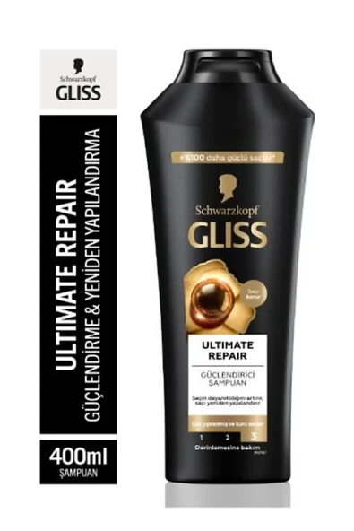 Gliss Ultimate Repair Şampuan 400ml x 3'lü Set - 2