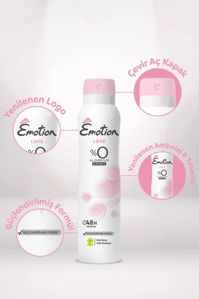 Emotion Love Kadın Deodorant 3x150ml - Resim 2