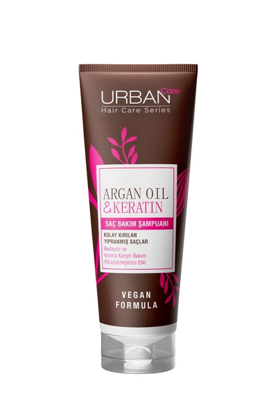 Urban Care Argan Oil & Keratin Kolay Kırılan Yıpranmış Saçlara Özel Saç Bakım Şampuanı -vegan-250ml - 2