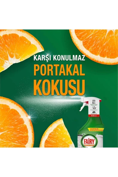 Fairy Power Sprey 3’ü 1 Arada Bulaşık Ve Mutfak Portakal Kokulu 500 ml - Resim 6
