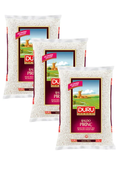 Duru BALDO PİRİNÇ 1 kg, 3 adet