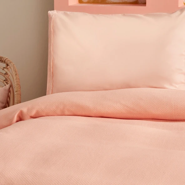 Karaca Home Alia % 100 Pamuk Fistolu Çift Kişilik Pike Takımı Somon - 3