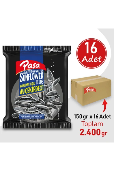 Kavrulmuş Tuzlu Siyah Ay Çekirdeği 150 gr X 16 Adet (2400 gr) - 5