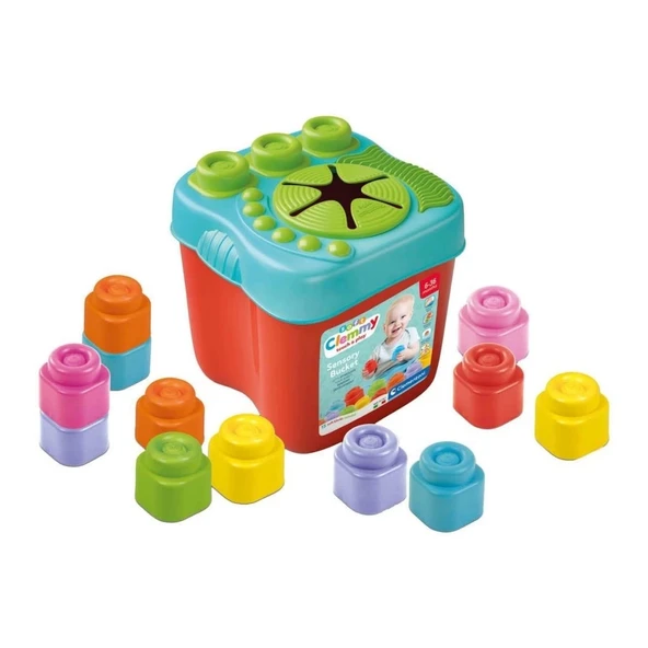 Çocuk 17807 Soft Clemmy - Yumuşak Blok Kovası - 15 parça 6-36 ay