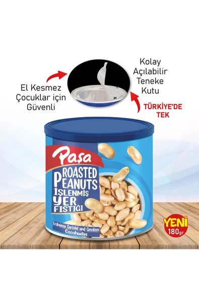İşlenmiş Yer Fıstığı Teneke Kutu 180 gr x 2 Adet ( 360 gr) - 2