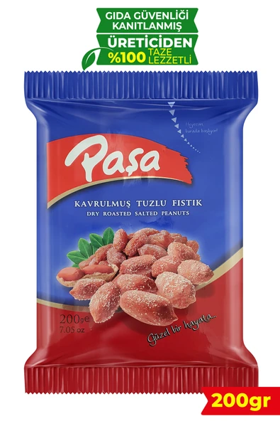 Paşa Kuruyemiş Kavrulmuş Tuzlu Fıstık 200 gr - 1