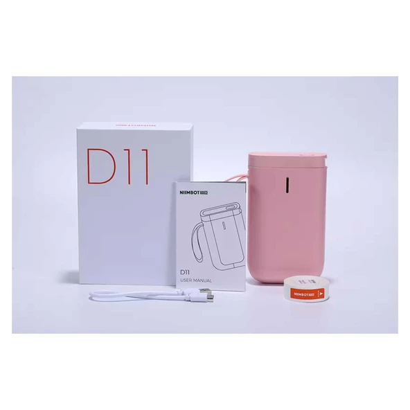 NIIMBOT D11 Bluetooth Taşınabilir Pembe Termal Etiket Yazıcı - 5