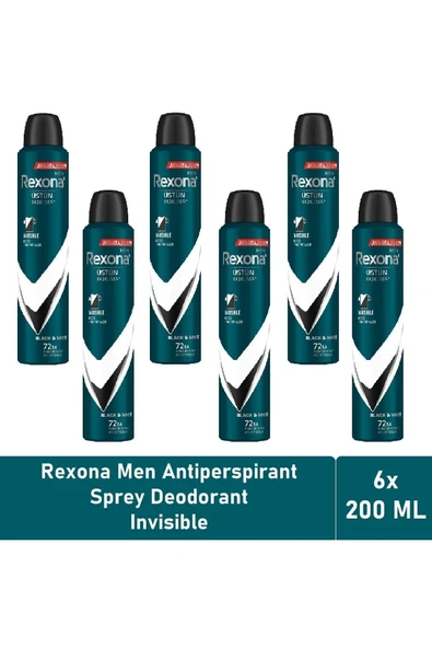 Rexona Men Invisible Black & White 72 Saat Erkek Sprey Deodorant