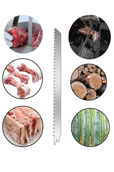 Paslanmaz Çelik Tilki Kuyruğu Testeresi Kemik Et Kesme Bıçağı 30 Cm Ömür Boyu Garantili