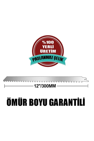 Paslanmaz Çelik Tilki Kuyruğu Testeresi Kemik Et Kesme Bıçağı 30 Cm Ömür Boyu Garantili - 2