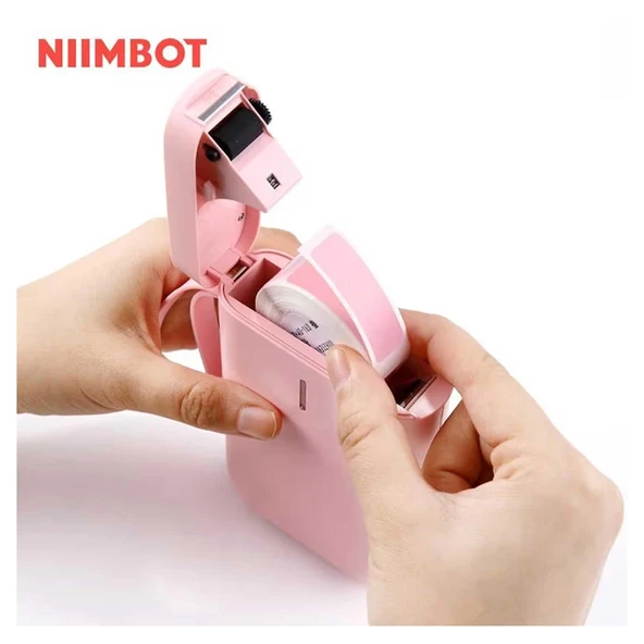 NIIMBOT D11 Bluetooth Taşınabilir Pembe Termal Etiket Yazıcı - 3