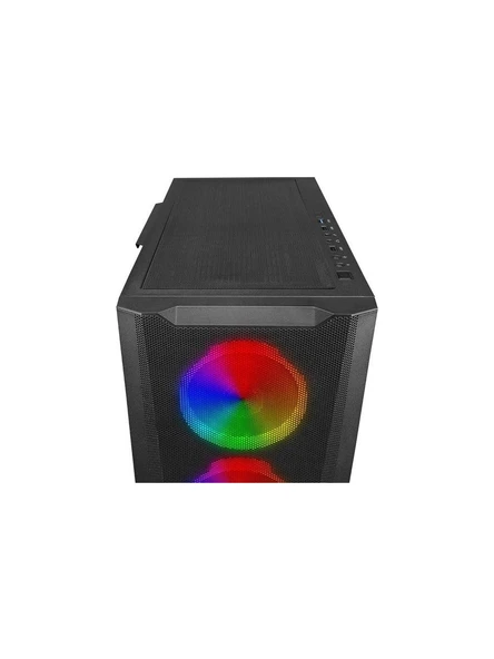 PowerBoost VK-W001B USB 3.0 Mesh ARGB Ring Fanlı Gaming Kasa - 5