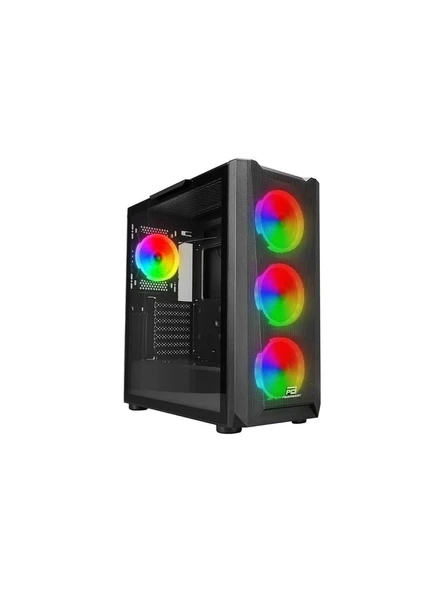 PowerBoost VK-W001B USB 3.0 Mesh ARGB Ring Fanlı Gaming Kasa